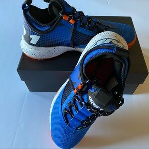 AND1 Blue and Orange Charge TPR Sneakers with Black Accents